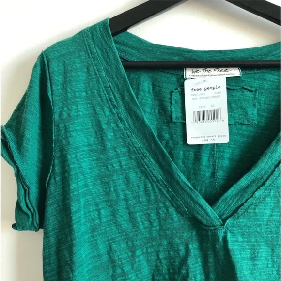 We The Free /Free People Distressed V-Neck Tee - Picture 5 of 7